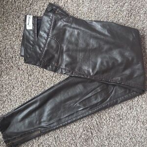 Abercrombie and Fitch women's Brown Faux Leather Pants 4